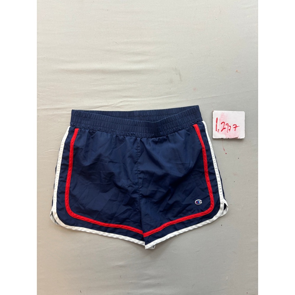 Champion Authentic Athleticwear Navy Blue Shorts Red White Trim XL